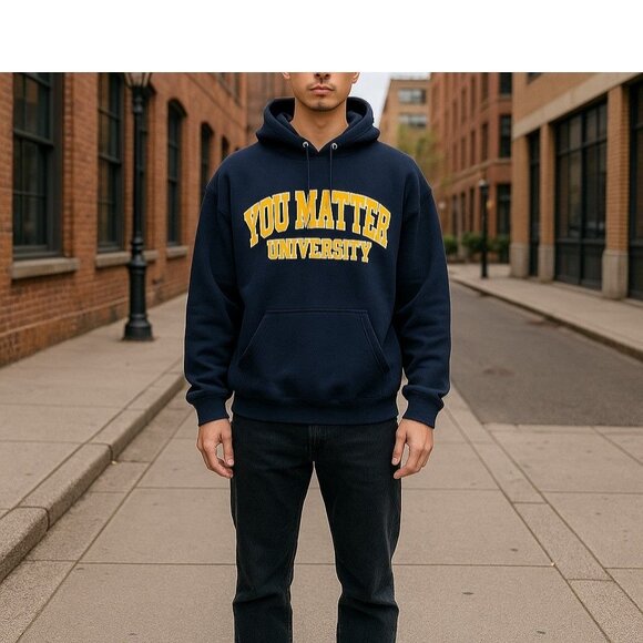 You Matter University Hoodie - Champion Unisex - Cotton Blend - Size XL - Picture 1 of 4